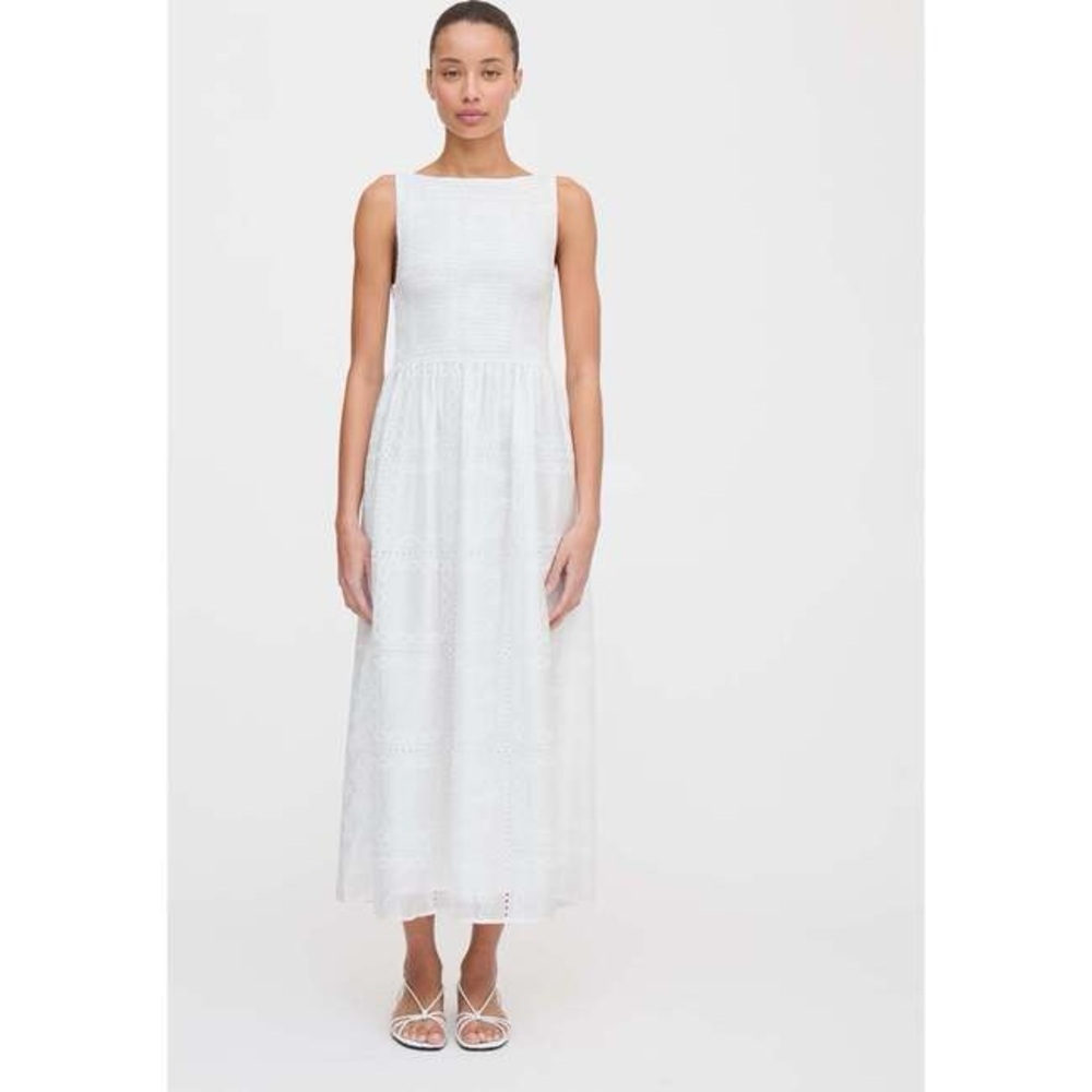 Hill House White Sleeveless Maxi Dress